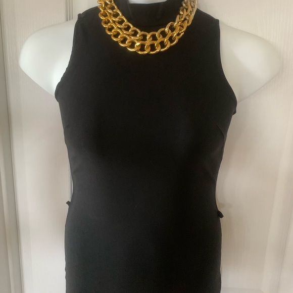 🎈Sleeveless turtleneck long dress in black. size Medium - Picture 4 of 15
